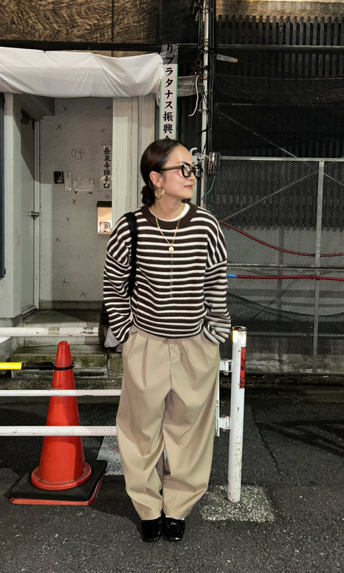 ボリュームスラックスパンツ